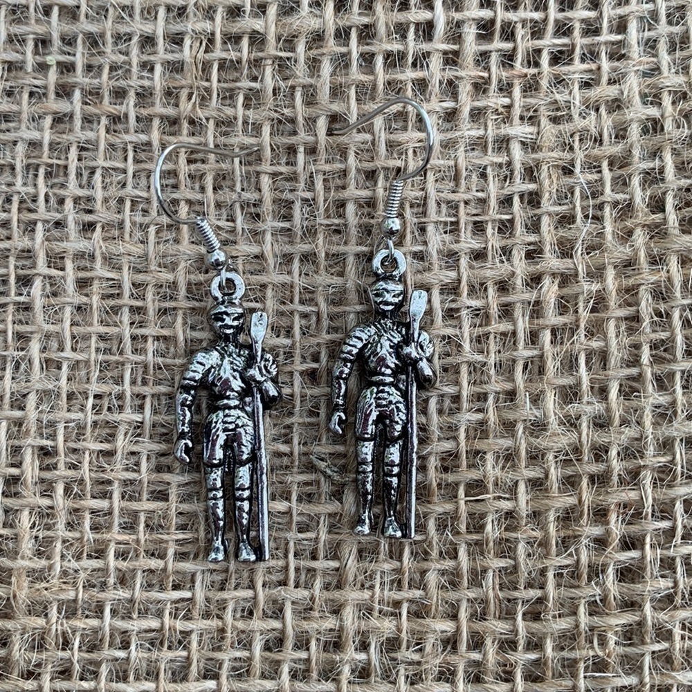 Nwt Handmade Knight Earrings